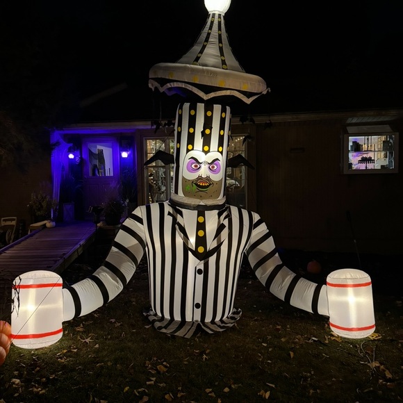 Striped Inflatable Halloween Witch Decor - Picture 1 of 1